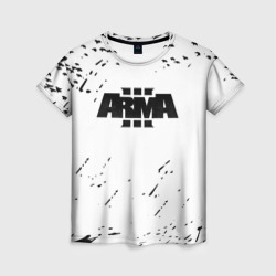 Женская футболка 3D Arma 3 брызги красок экшен