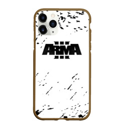 Чехол для iPhone 11 Pro Max матовый Arma 3 брызги красок экшен