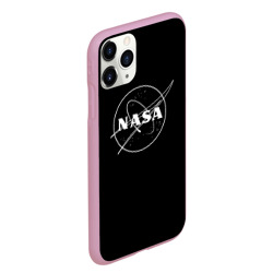 Чехол для iPhone 11 Pro Max матовый NASA белое лого - фото 2