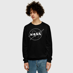 Мужской свитшот 3D NASA белое лого - фото 2