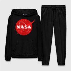 Женский костюм с толстовкой 3D NASA redlogo space usa