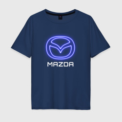 Мужская футболка хлопок Oversize Mazda neon