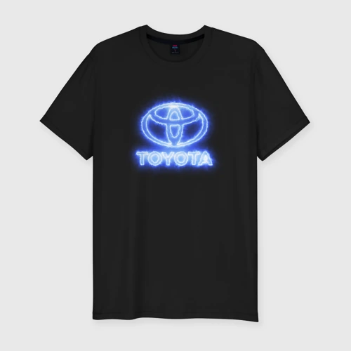 Мужская футболка хлопок Slim Toyota neon