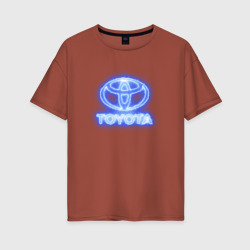 Женская футболка хлопок Oversize Toyota neon