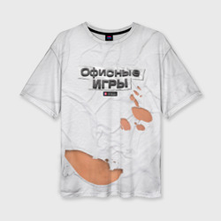 Женская футболка oversize 3D Лого Офисные игры