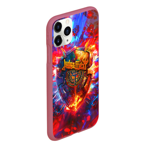 Чехол для iPhone 11 Pro Max матовый Invincible shield - Jadas Priest, цвет малиновый - фото 3