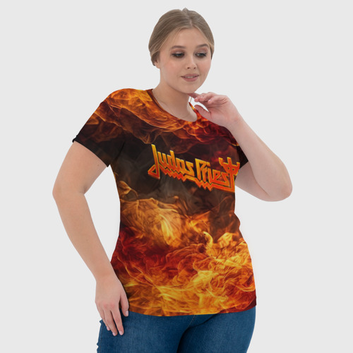 Женская футболка 3D с принтом Fire - Judas Priest, фото #4
