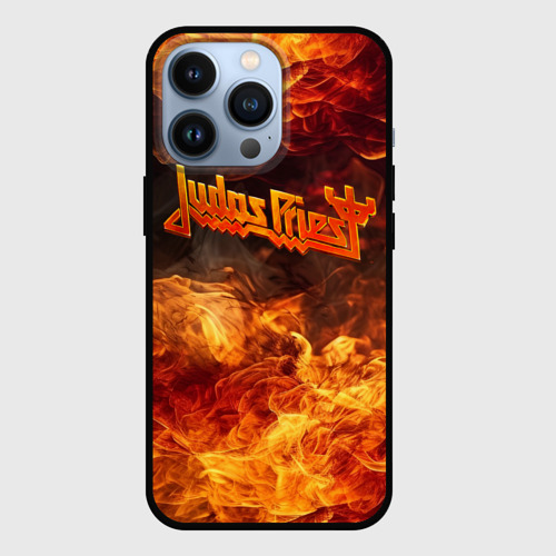 Чехол для iPhone 13 Pro Fire - Judas Priest, цвет черный