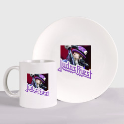 Набор: тарелка + кружка  Judas Priest - Rob Halford