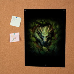 Постер Зеленый  дракон в дупле дерева - фото 2