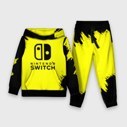 Детский костюм с толстовкой 3D Nintendo switch краски на жёлтом