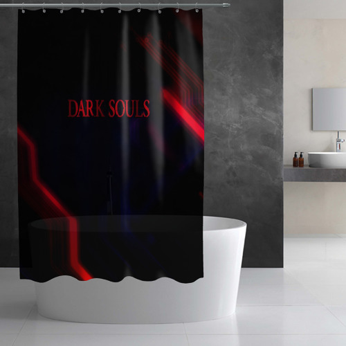 Штора 3D для ванной Darksouls geometry cybergame - фото 3