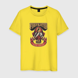 Мужская футболка хлопок Спасатель пожарный