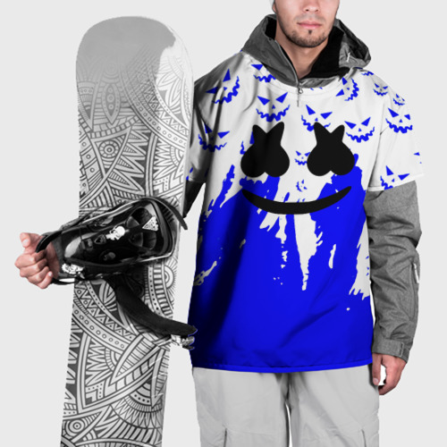 Накидка на куртку 3D Marshmello dj blue pattern music band, цвет 3D печать
