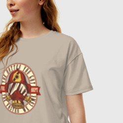 Женская футболка хлопок Oversize Горячий пожарный - фото 2