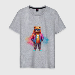 Мужская футболка хлопок Модный медведь