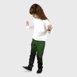 Детские брюки 3D Неоновые соты чёрный - фото 2