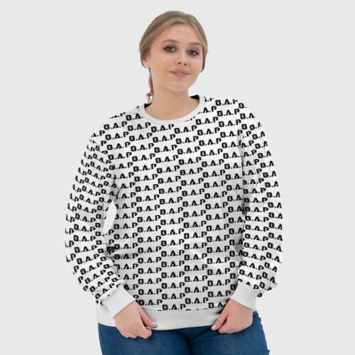 Женский свитшот 3D BAP kpop steel pattern, цвет 3D печать - фото 6