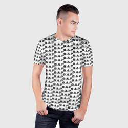 Мужская футболка 3D Slim BAP kpop steel pattern - фото 2