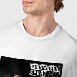 Футболка с принтом Sport frei - Lindemann для женщины, вид на модели спереди №4. Цвет основы: белый