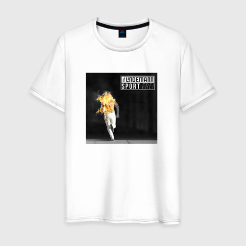 Мужская футболка из хлопка с принтом Sport frei - Lindemann, вид спереди №1