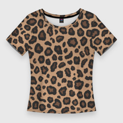 Гепардовые пятнышки – Женская футболка 3D Slim с принтом купить