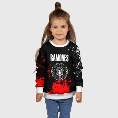 Детский свитшот 3D Ramones краски метал группа, цвет 3D печать - фото 7