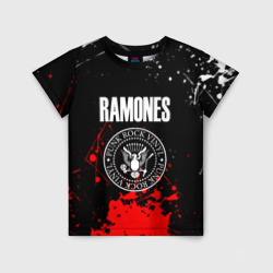 Детская футболка 3D Ramones краски метал группа