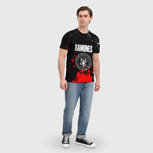 Мужская футболка 3D Ramones краски метал группа, цвет 3D печать - фото 5