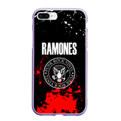 Чехол для iPhone 7Plus/8 Plus матовый Ramones краски метал группа