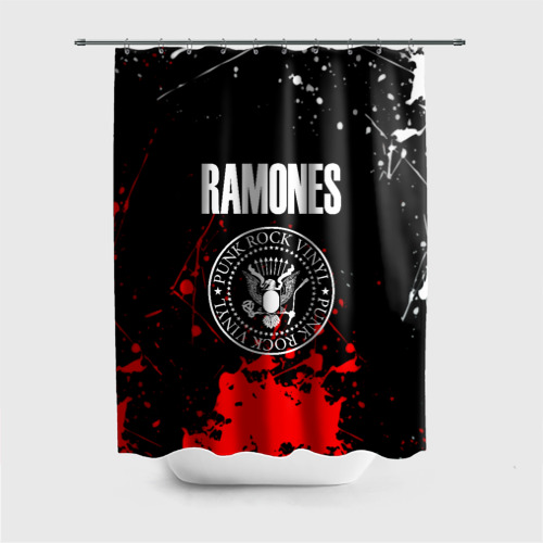 Штора 3D для ванной Ramones краски метал группа