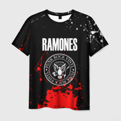 Мужская футболка 3D Ramones краски метал группа