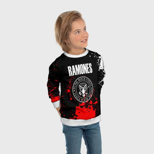 Детский свитшот 3D Ramones краски метал группа, цвет 3D печать - фото 5