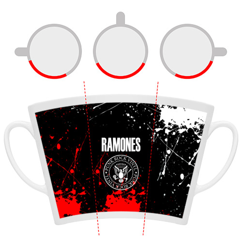 Кружка Латте Ramones краски метал группа - фото 6