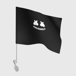 Флаг для автомобиля Маршмеллоу белое лого