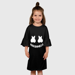 Детское платье 3D Маршмеллоу белое лого - фото 2