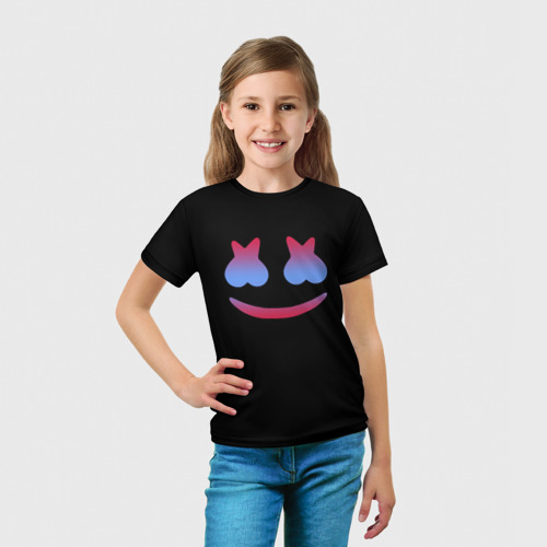 Детская футболка 3D с принтом Маршмеллоу Christopher, вид сбоку #3
