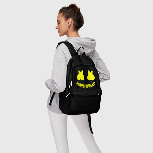Рюкзак 3D с принтом Christopher Comstock yellow logo, фото #4