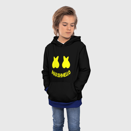 Детская толстовка 3D Christopher Comstock yellow logo, цвет синий - фото 3