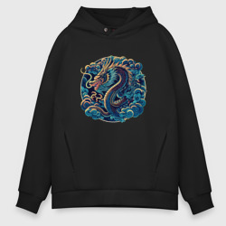 Мужское худи Oversize хлопок Dragon - irezumi art