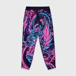 Детские брюки 3D Neon Japanese dragon - irezumi