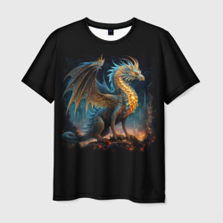Сказочный дракон на скале – Мужская футболка 3D с принтом купить со скидкой в -26%