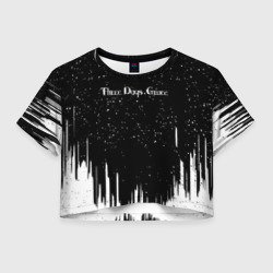 Женская футболка Crop-top 3D Three days grace rock band