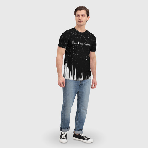 Мужская футболка 3D Three days grace rock band, цвет 3D печать - фото 5