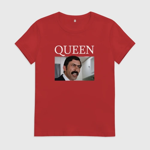 Женская футболка хлопок Queen - Mimino мем