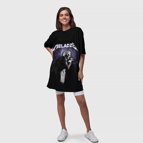 Платье-футболка 3D Meladze - Metallica, цвет 3D печать - фото 5