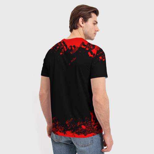 Мужская футболка 3D с принтом Art of Murder краски, вид сзади #2