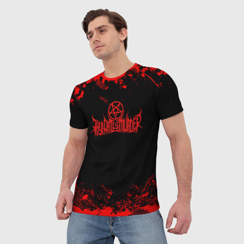 Мужская футболка 3D с принтом Art of Murder краски, фото на моделе #1