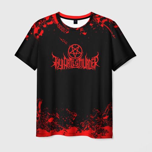 Мужская футболка 3D с принтом Art of Murder краски, вид спереди #2