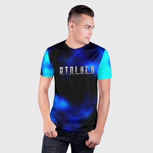Мужская футболка 3D Slim Stalker flame, цвет 3D печать - фото 3